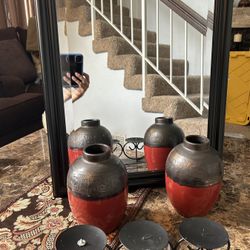 Mirror… 2 Vase…and Candle Holder