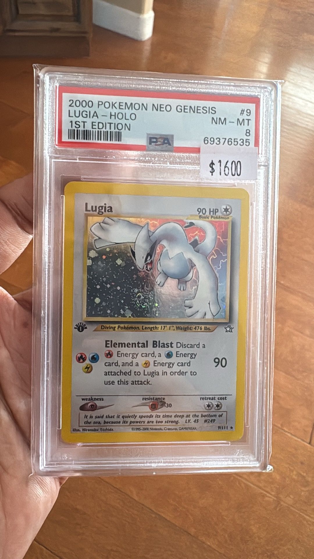 Neo Lugia 1st Edition PSA 8