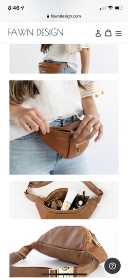 Fawn Design Fanny pack , -red with gold buckle clip
