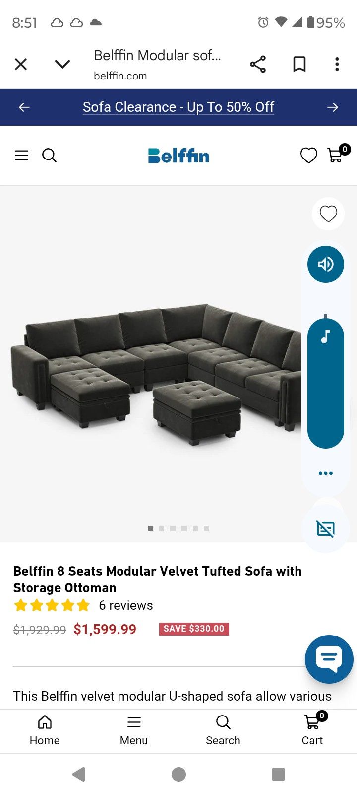 Bellfin Couch Brand New In Box