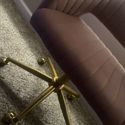 Desk Chair Pink Velvet
