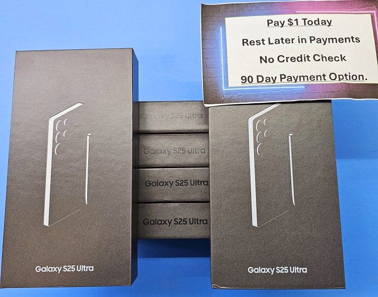 New Unlocked Samsung Galaxy S25 Ultra 512gb Unlocked 1 Year Warranty. $1 Today Rest In Payments With NO CREDIT NEEDED 