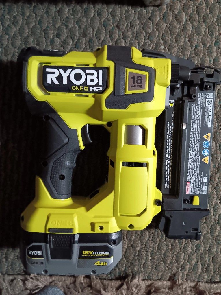 Ryobi HP 18GA Brad Nailgun 2 High Performance Batteries 4AH