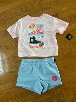 NWT Converse girls 2pcs outfit set size M 10/12