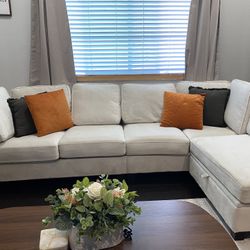 Soft Suede Sectional Couch