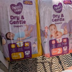 Diapers Size 1&2 Both For 6$