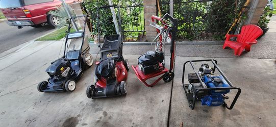 Craftsman Self-propelled and push Lawnmowers and duromax 7hp transfer water pump everything $500