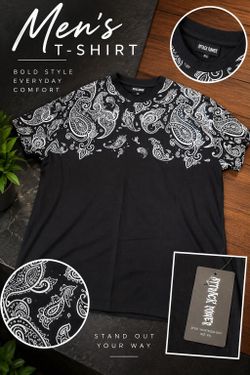 Attack Runner Paisley Print T-Shirt 3XL