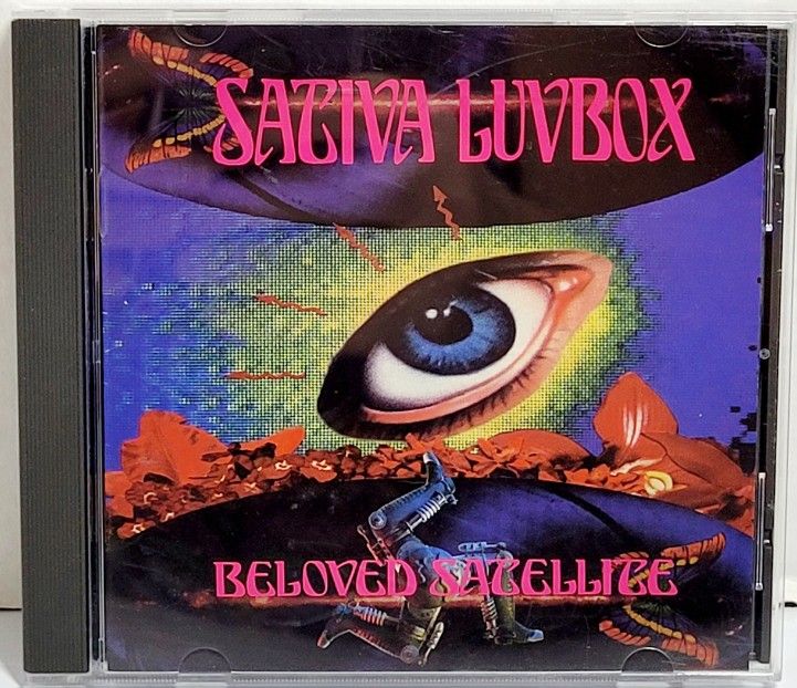 Vintage 1993 Sativa Luvbox- Beloved Satellite (CD, 1993) Album Grunge Hard Rock. Blemished UPC. The image shows the CD cover for "Beloved Satellite" b