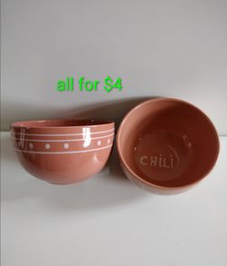 Pottery chili bowl 5"x 3"