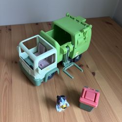 Bluey Garbage Trash Truck Playset w Bluey Figure and Trash Can