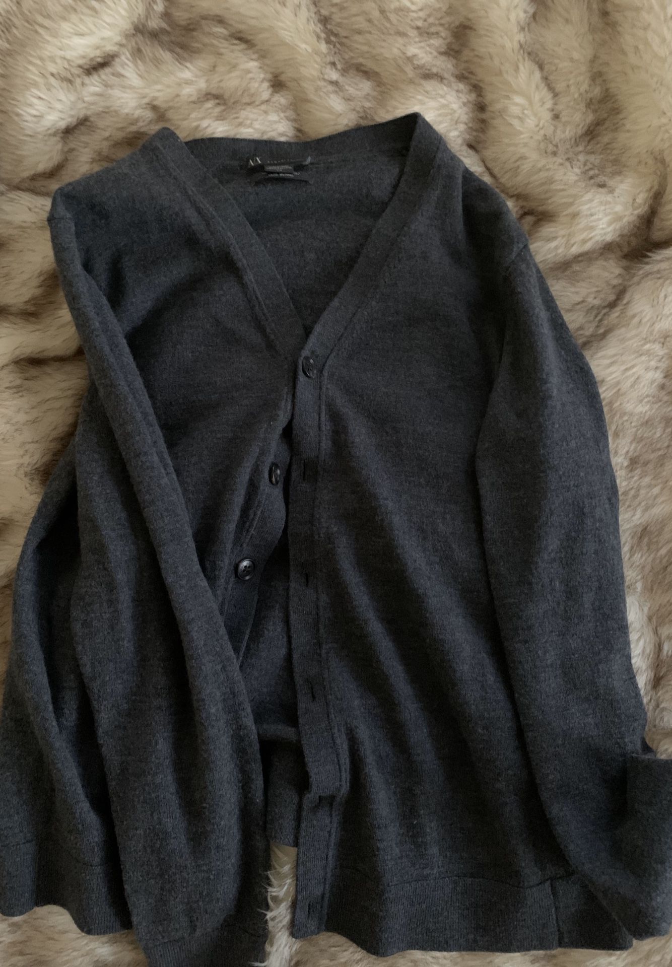 Armani Exchange Cardigan Men’s Large Merino Wool