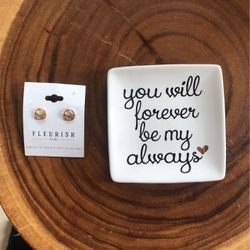 Earrings and jewelry dish