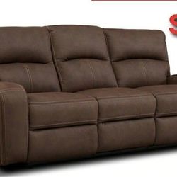 Burke Dual Electric Headrest & Footrest Reclining Sofa