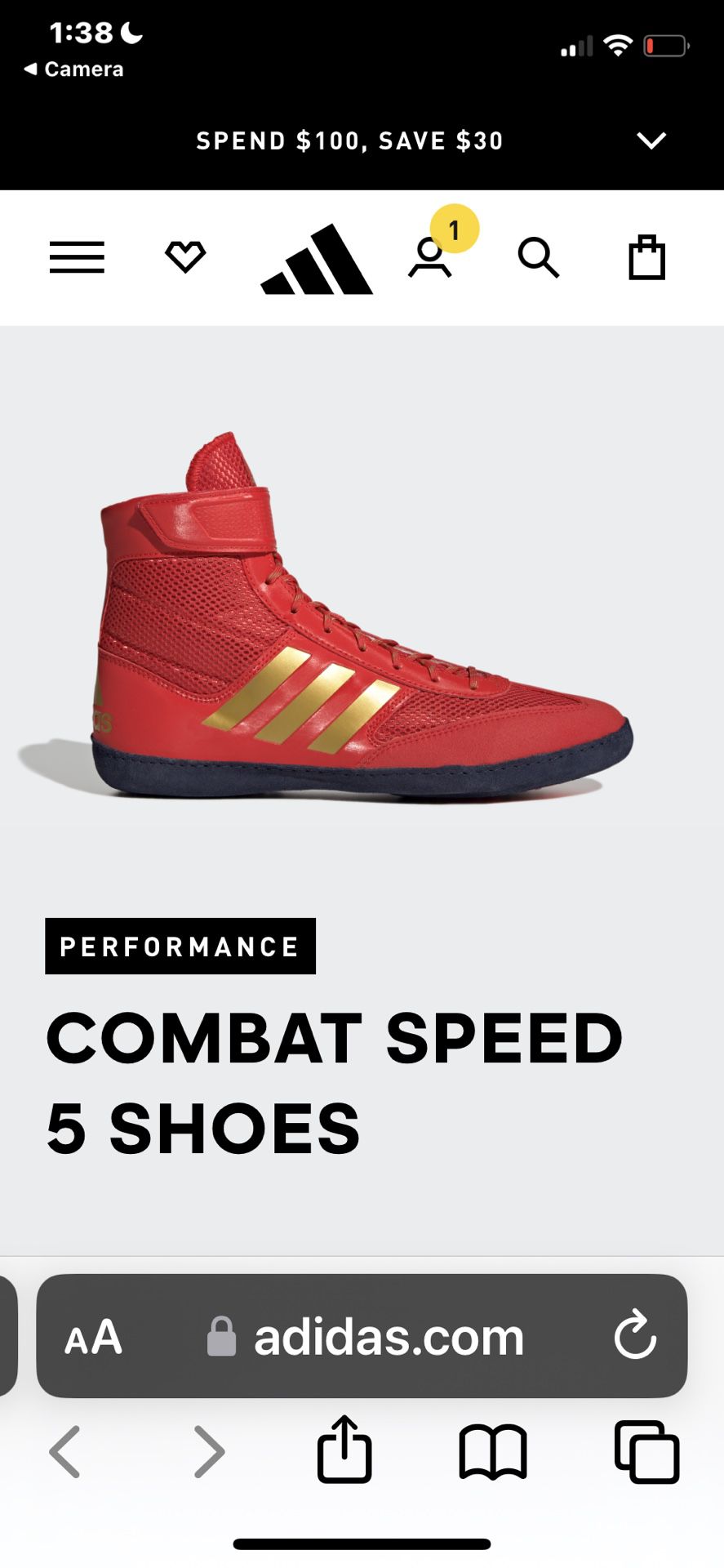 Combat Speed 5 Shoes Men Size 10.5