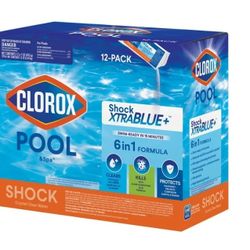 Clorox Xtra blue Pool Shock. 3 Boxes (12 Packs) $120