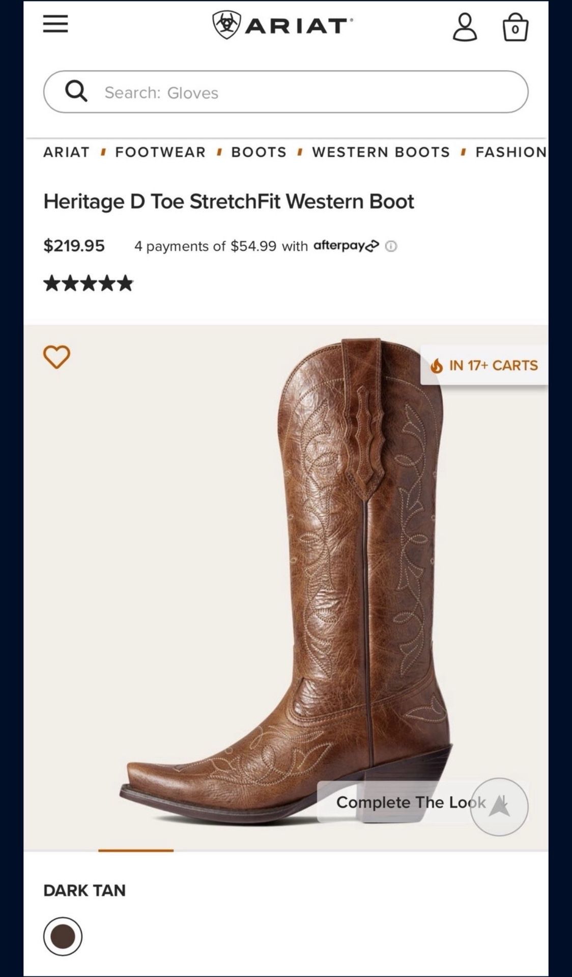 Heritage D Toe StretchFit Western Boot