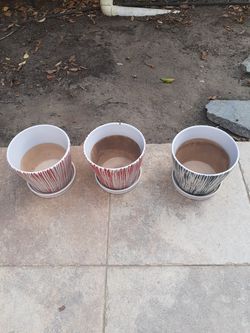Macetas porcelana 8"