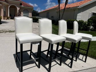 BAXTON STUDIO Libra Modern Bar Stool With Nail Head Trim