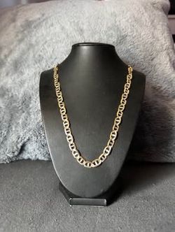 14kt diamond cut mariner chain