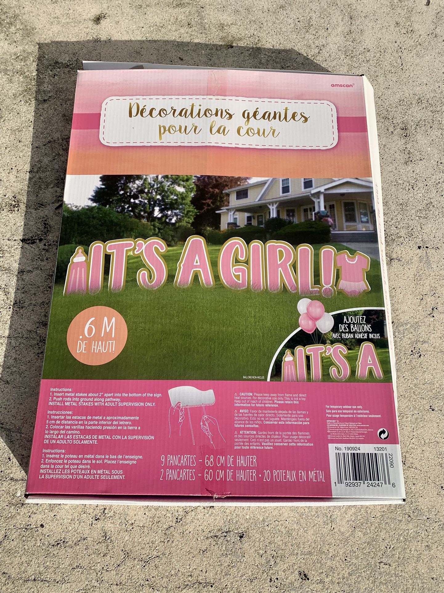 Preowned it’s a girl yard sign used once