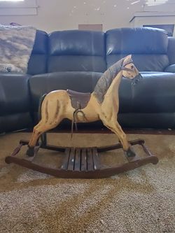 Large ceramic rocking horse