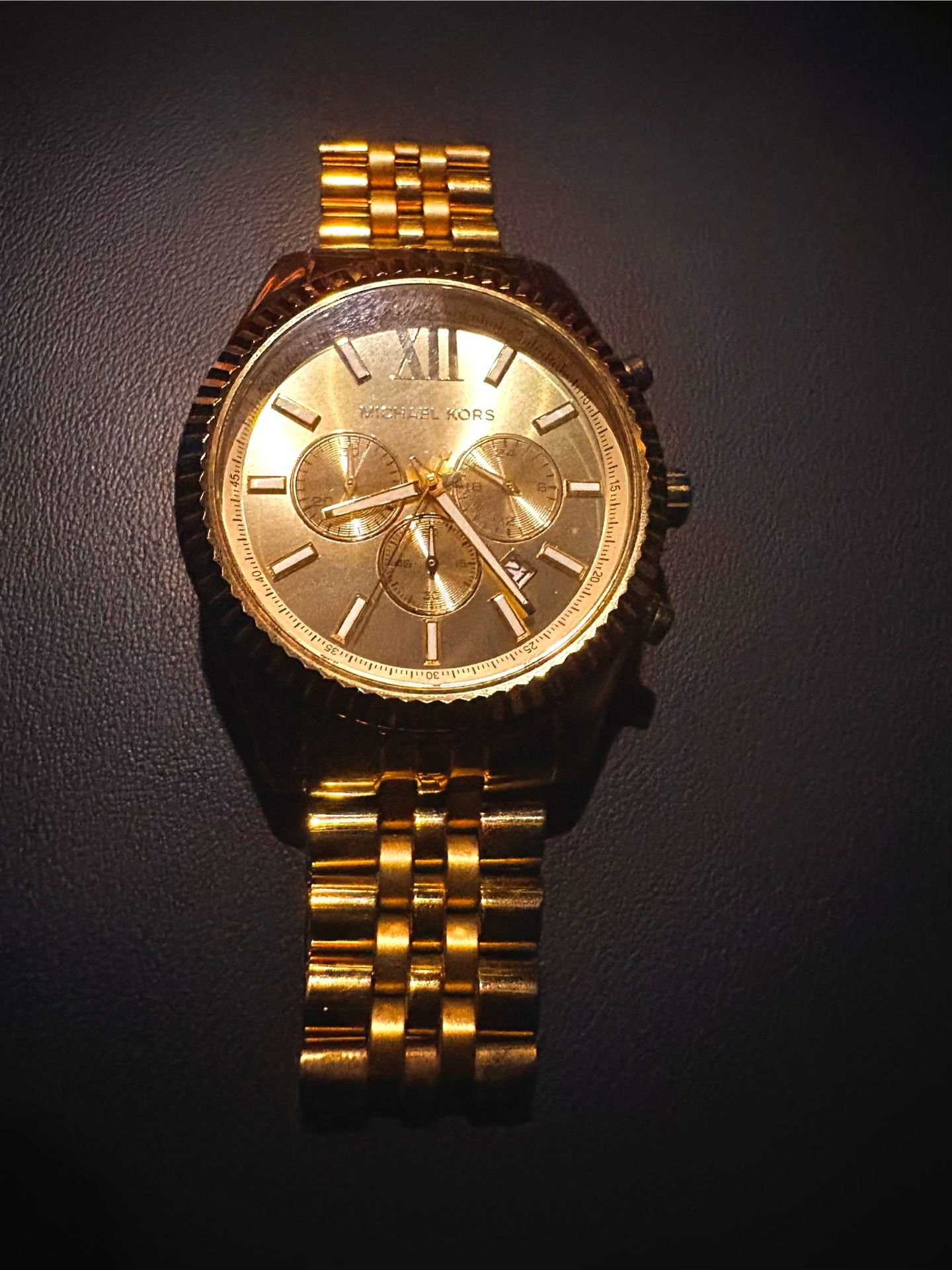 Michael Kors Lexington Chronograph Gold-Tone Stainless Steel Men’s Watch