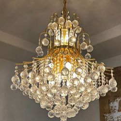 Chandelier Gold Pecaso Lighting Contour 15-light 