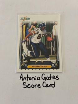 Antonio Gates San Diego Chargers Hall of Fame TE Score Card.