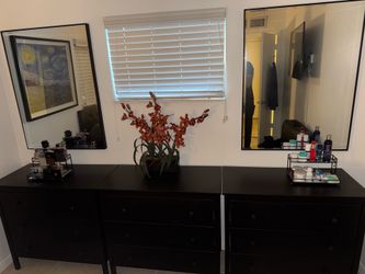 3 matching dressers IKEA hemnes plus 2 mirrors