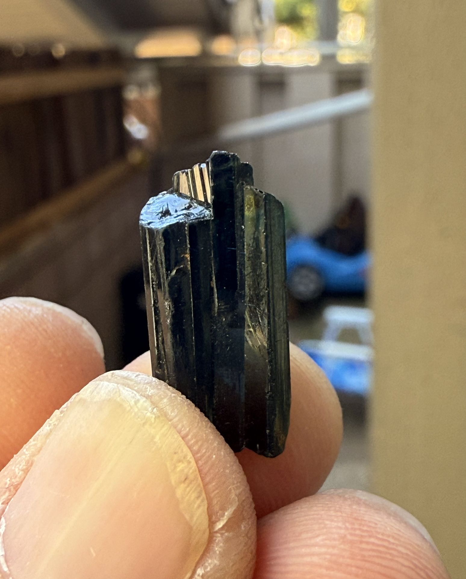 10.25 Carat Indicolite Blue  Tourmaline Crystal From Kunar Afghanistan
