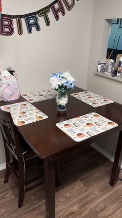 Ashley’s wooden table
