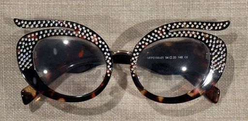 Cat-Eye Sunglasses with Crystal Embellishments