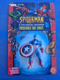 Spider Man & The Marvel Universe Captain America Die Cast Figure 
