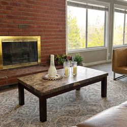 Natural Marble Coffee Table – Heavy Stone Top