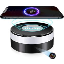 Wireless Charger with HD1080P/4K 160° Viewing Angle,Camaras Espias Ocultas, Wireless Secret Security Cameras,Nanny Cam, Motion Activated 