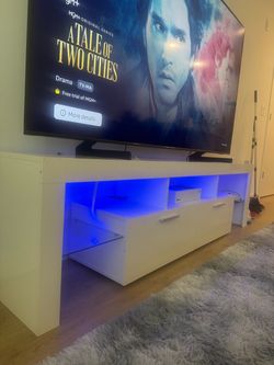 71” White LED TV Stand