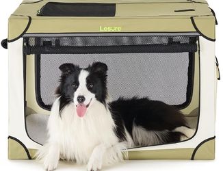 Lesure Shown on TODAY Show Soft Collapsible Dog Crate - 36 Inch Portable Travel Crate