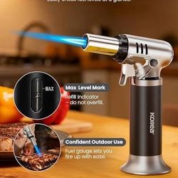 Kollea Butane Cooking/Soldering Torch With Fuel Gauge Brand New