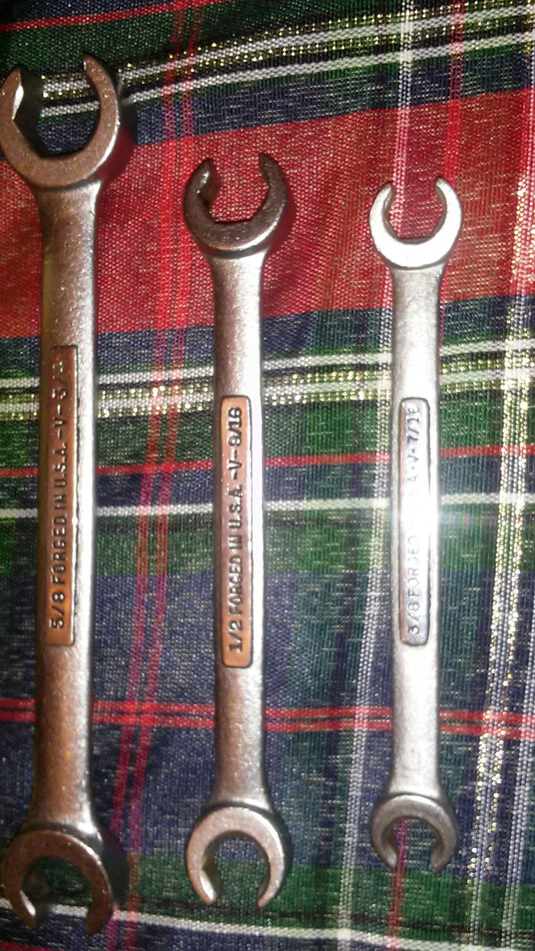 VINTAGE CRAFTSMAN-V- series FLARE NUT WRENCH 3PC SET