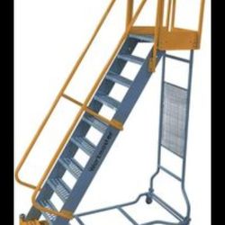 Cotterman - WMX09R37A6P3 - 9-Step Rolling Ladder, Perforated Step Tread, 132 in Overall Height