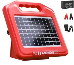 S600 Solar Electric Fence Charger - 35 Mile Range, 0.65 Joules Powerful Solar Fence Charger, Ideal for Livestock and Garden Protection