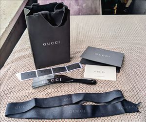 Gucci Small Black/Silver PPR Shopping Bag (6.5" x 4.25" x 2.25") + Shoe Horn, Ribbon & COA