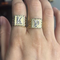 10K Gold “K” & “P”