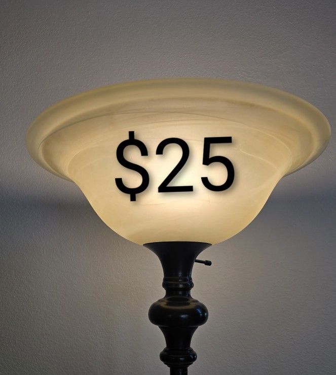 Torchiere Floor Lamp, 3-way Bulb