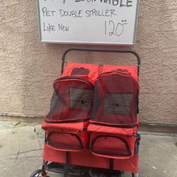 Pet Double Stroller 