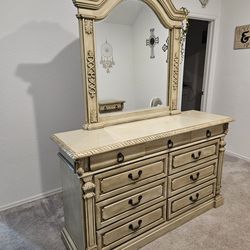 Dresser & Mirror Plus Two Nightstands 