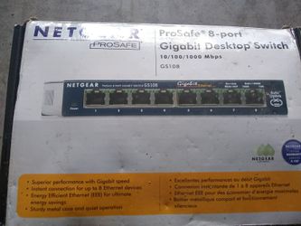 Netgear prosafe 8 port gigabit desktop switch