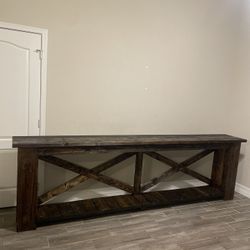 Custom-Built Farmhouse Console Table - 10ft x 16in x 32in