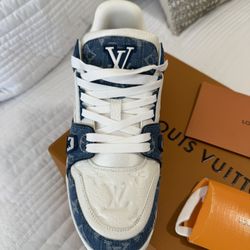 LV Trainer Denim Blue